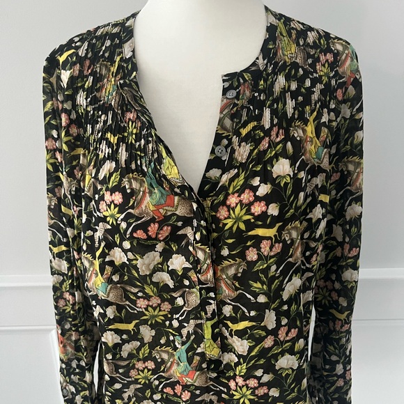 J. Crew  X Drakes London Classic Popover Blouse - Picture 8 of 13